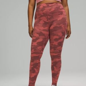 Lululemon Wunder Under High Rise Tight Heritage 365 Camo Brier Rose Multi